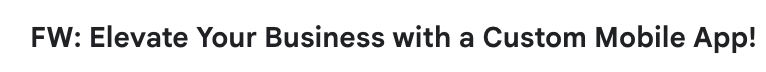 Bad cold email subject line example
