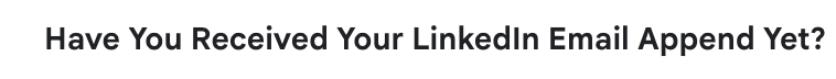 Bad cold email subject line example