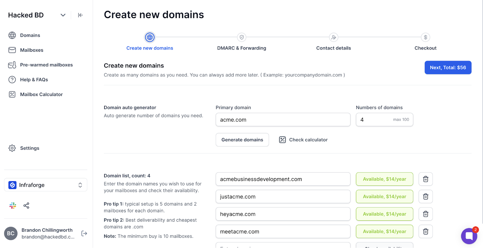 Choose domain variations that make sense for your business