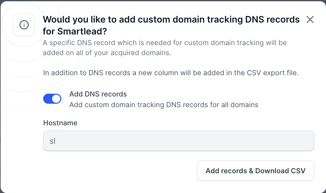 Set up a custom tracking domain with Infraforge