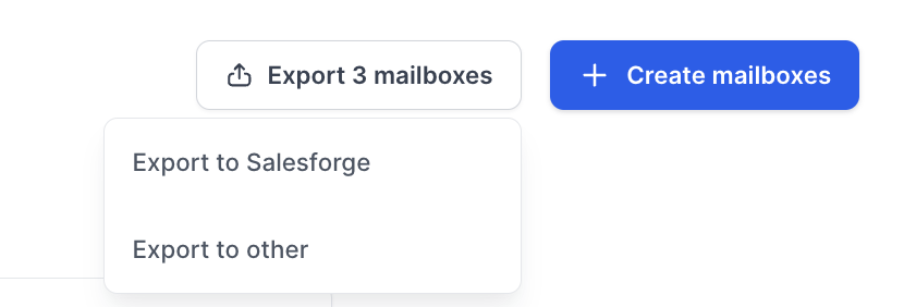 Infraforge export mailboxes to other